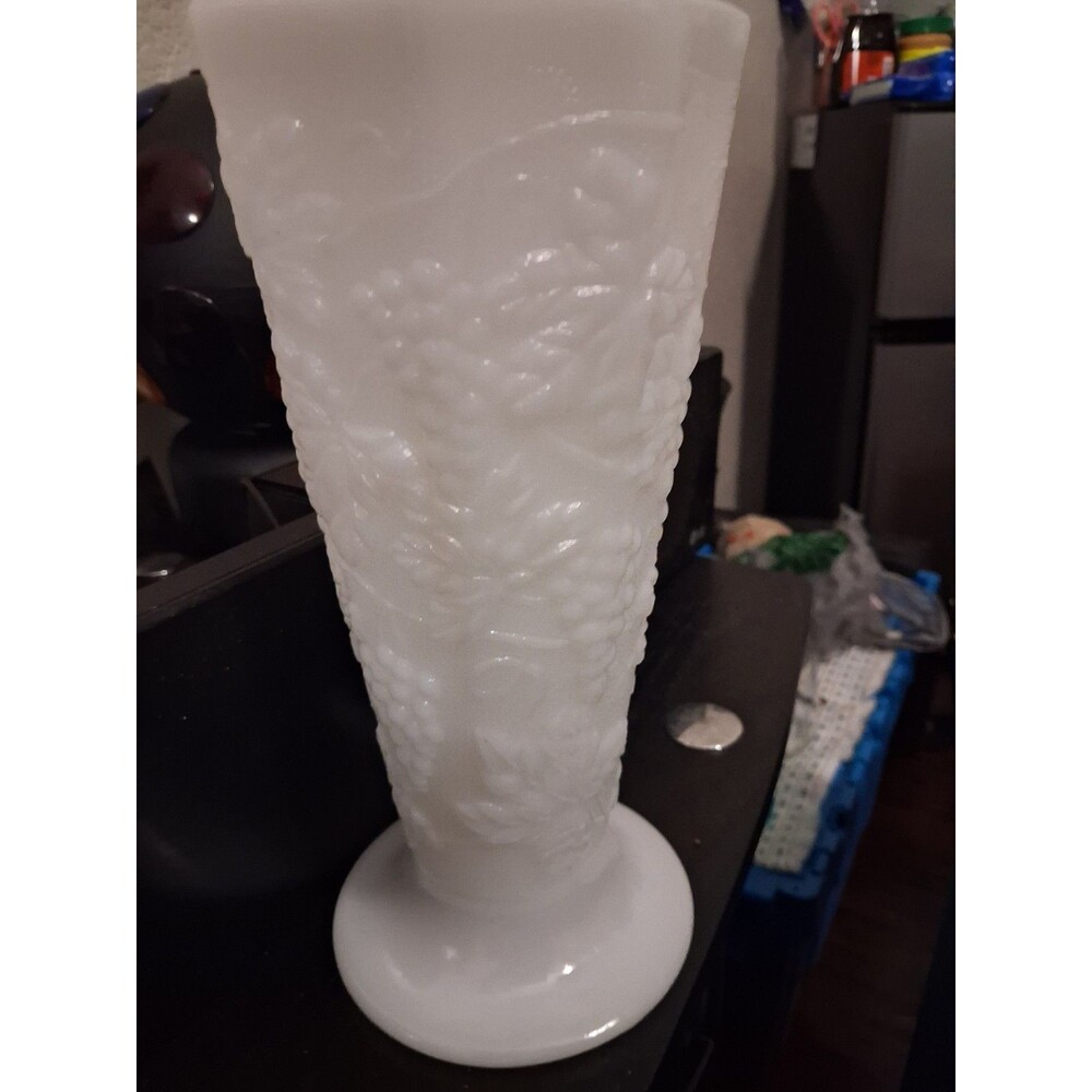 Vintage White Milk Glass Vase